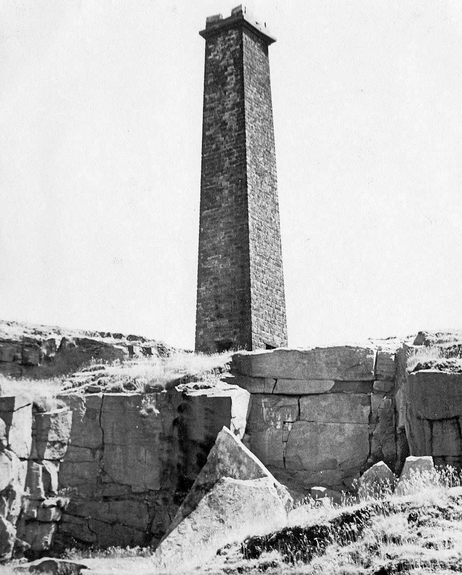 Mill_chimney  in low quarry Meadow mills Old Glossop
